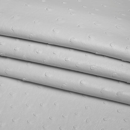 Kidepo White Faux Ostrich Leather Vinyl Detail