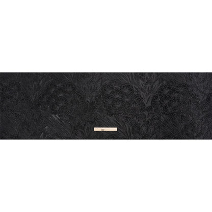 Metallic Black Gleaming Garden Luxury Brocade Drape