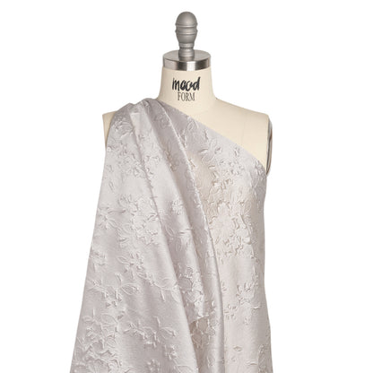 Luminous Gray Garden Party Lightweight Luxury Brocade - Detail