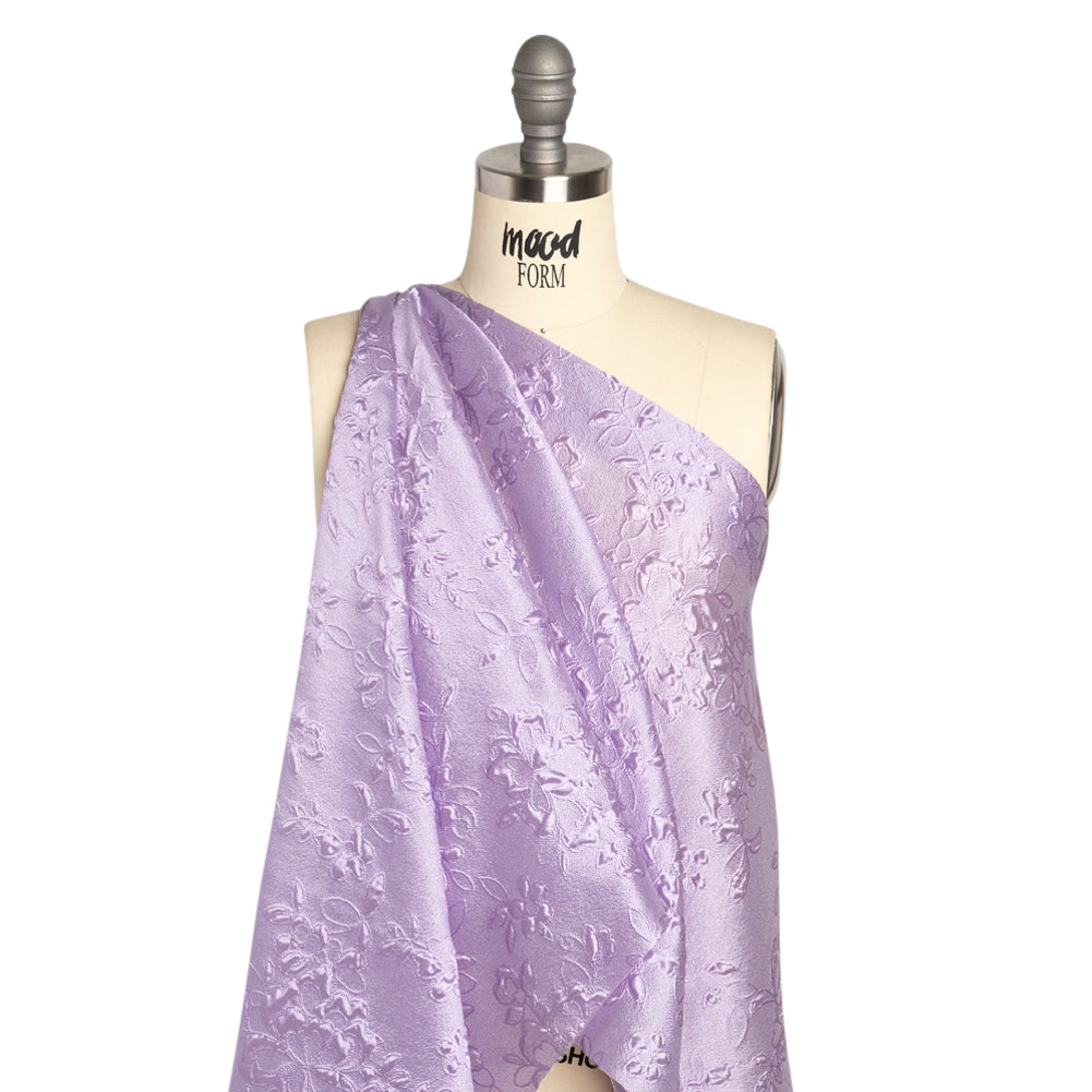 Luminous Lavender Garden Party Lightweight Luxury Brocade Detail