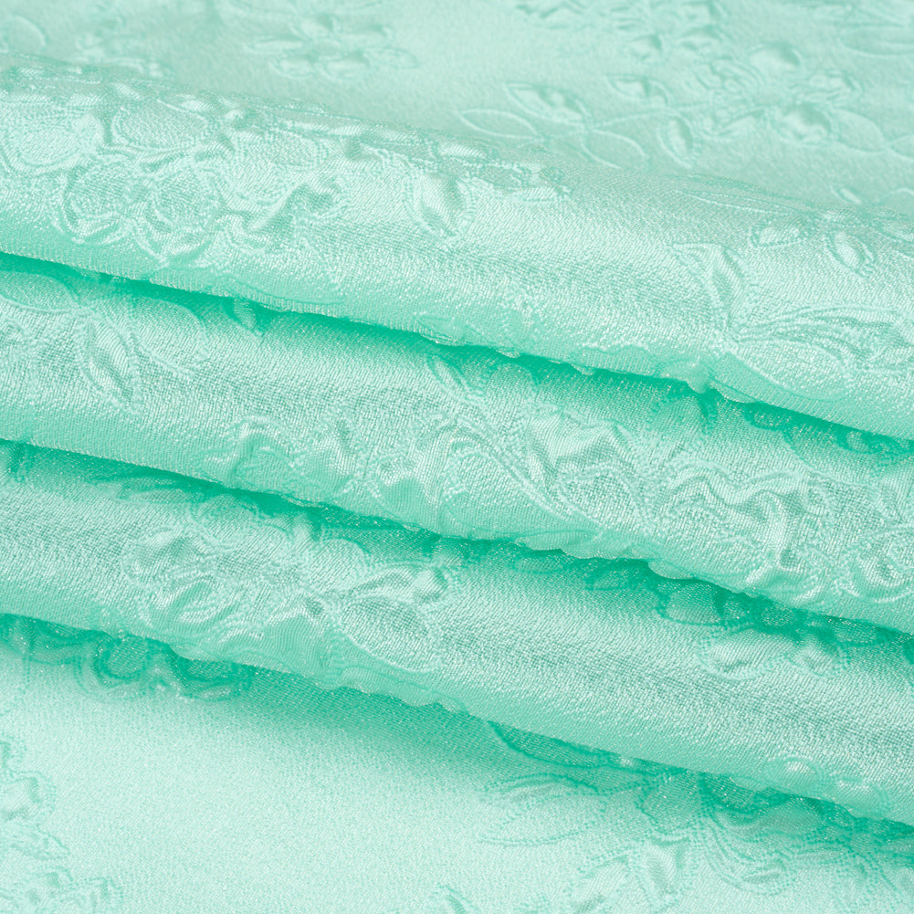 Luminous Seafoam Garden Party Lightweight Luxury Brocade Full