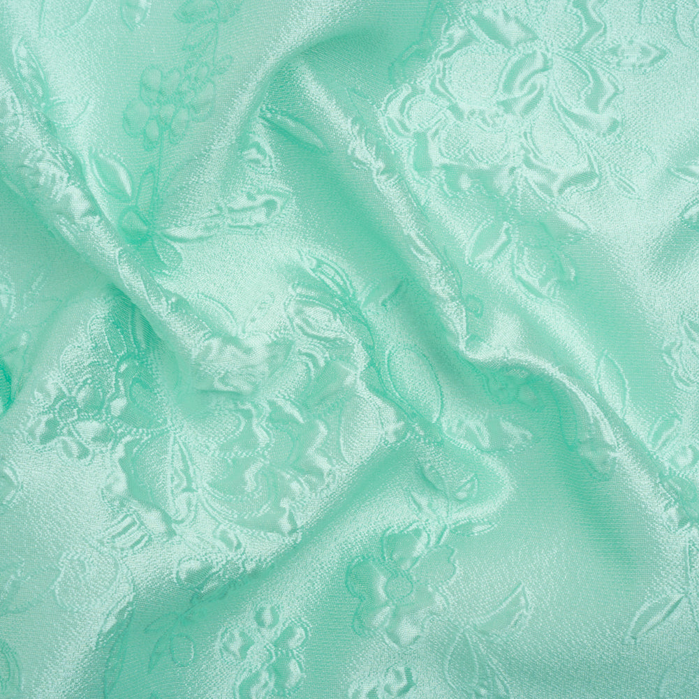 Luminous Seafoam Garden Party Lightweight Luxury Brocade