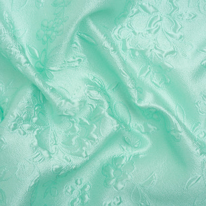 Luminous Seafoam Garden Party Lightweight Luxury Brocade
