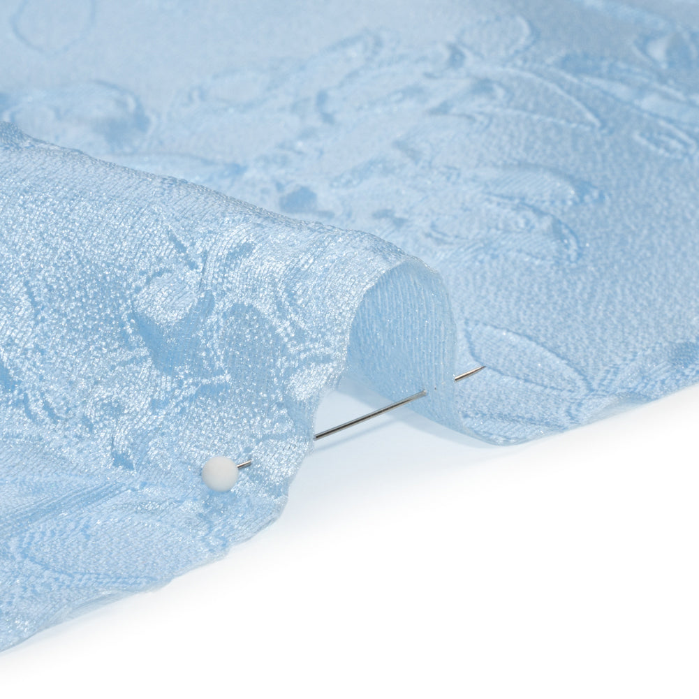 Luminous Light Blue Garden Party Lightweight Luxury Brocade - Full
