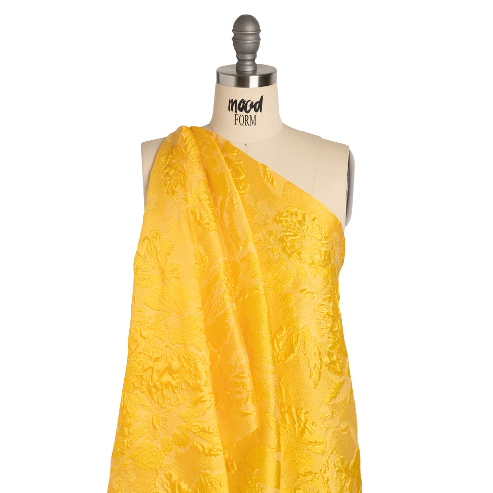 Luminous Sunshine Floral Lightweight Luxury Brocade - Detail
