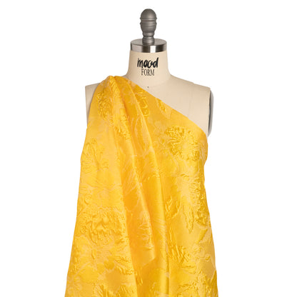 Luminous Sunshine Floral Lightweight Luxury Brocade - Detail