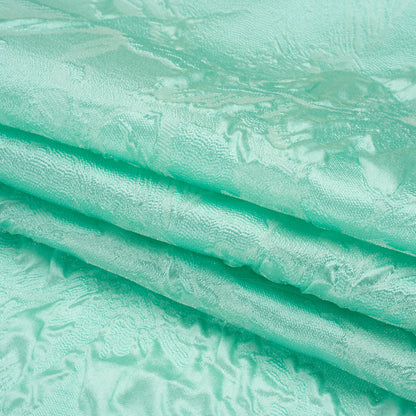 Luminous Seafoam Floral Lightweight Luxury Brocade Full