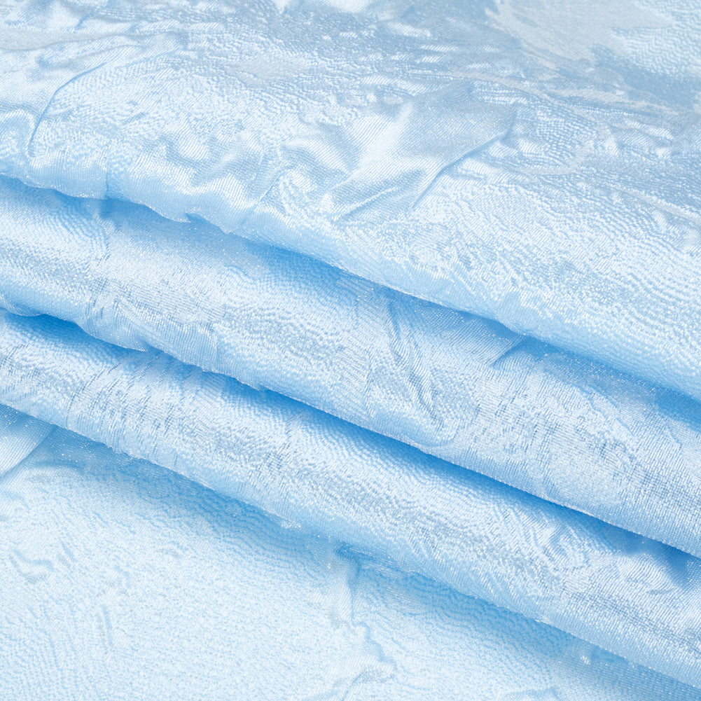 Luminous Light Blue Floral Lightweight Luxury Brocade - Full