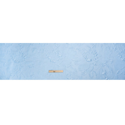 Luminous Light Blue Floral Lightweight Luxury Brocade - Drape