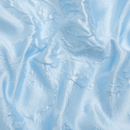 Luminous Light Blue Floral Lightweight Luxury Brocade