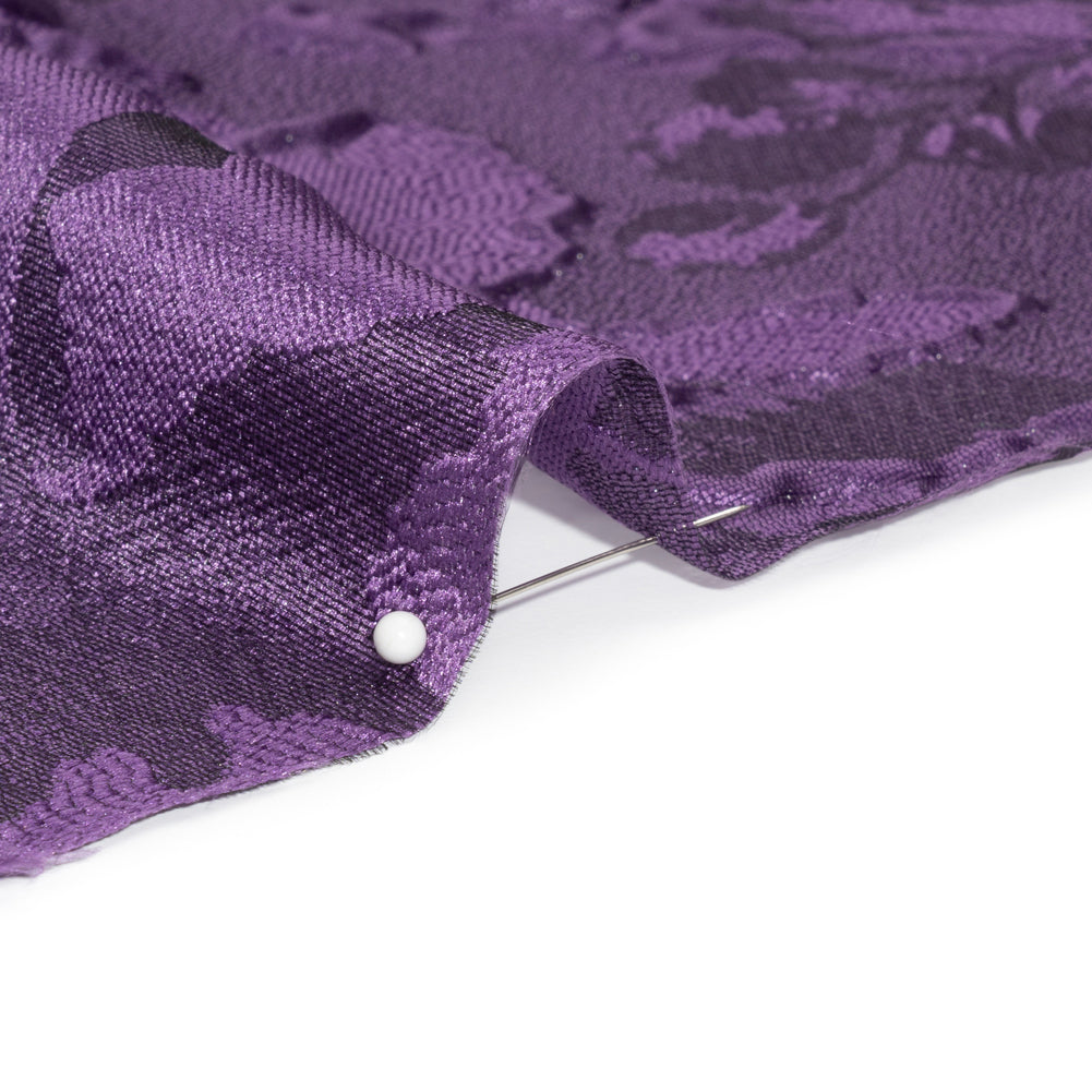 Luminous Purple Floral Lightweight Luxury Brocade Folded