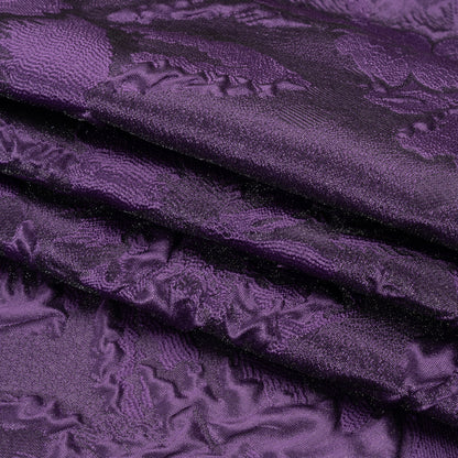 Luminous Purple Floral Lightweight Luxury Brocade Full