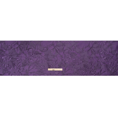Luminous Purple Floral Lightweight Luxury Brocade Drape