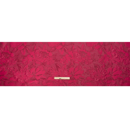 Luminous Fuchsia Floral Lightweight Luxury Brocade Drape
