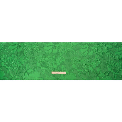Luminous Green Floral Lightweight Luxury Brocade - Drape