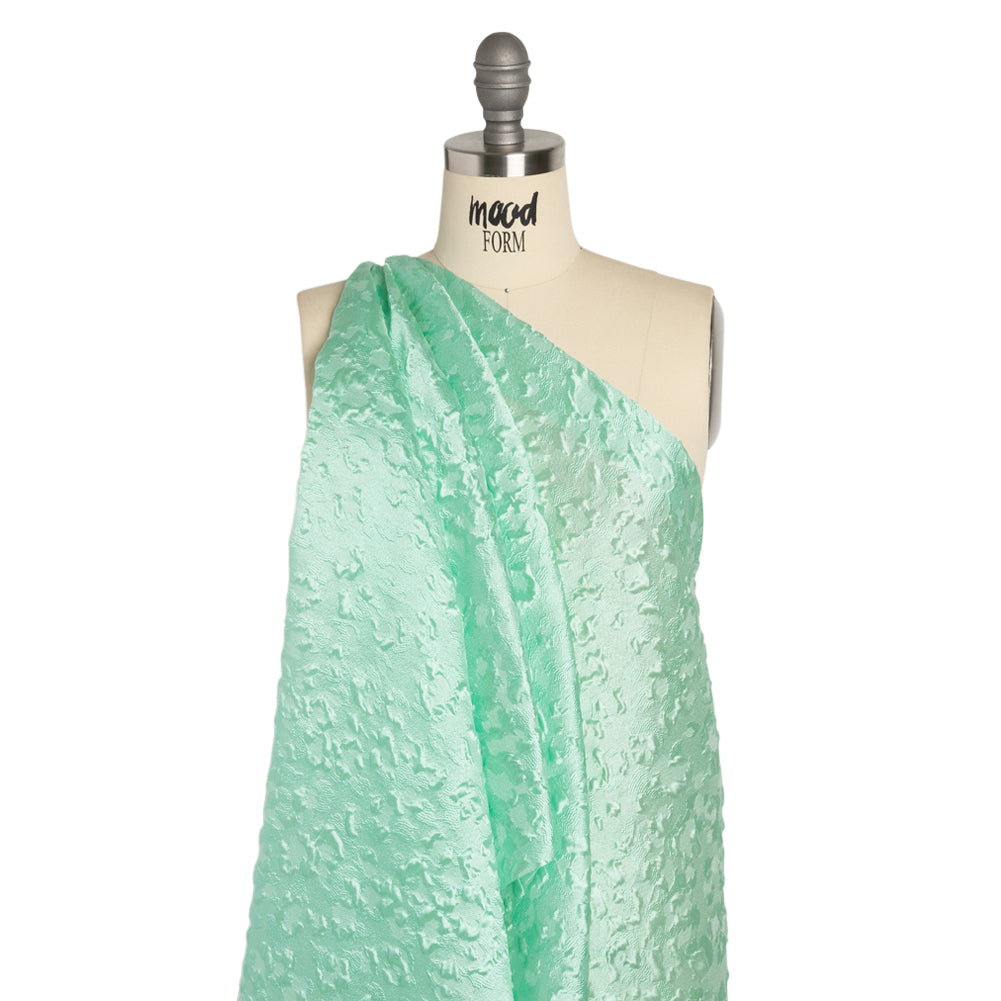 Luminous Seafoam Wild Spots Lightweight Luxury Brocade Detail