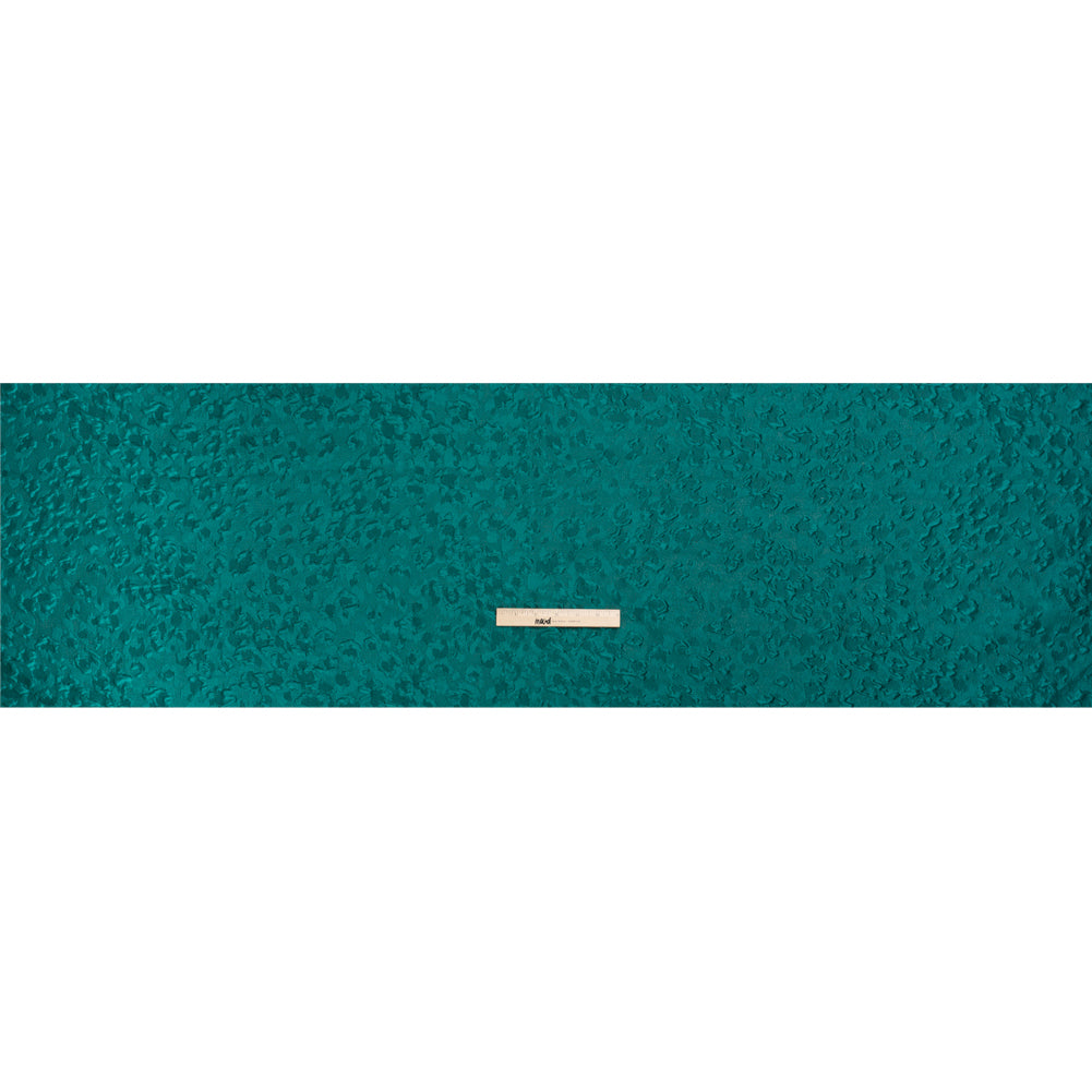Luminous Teal Wild Spots Lightweight Luxury Brocade