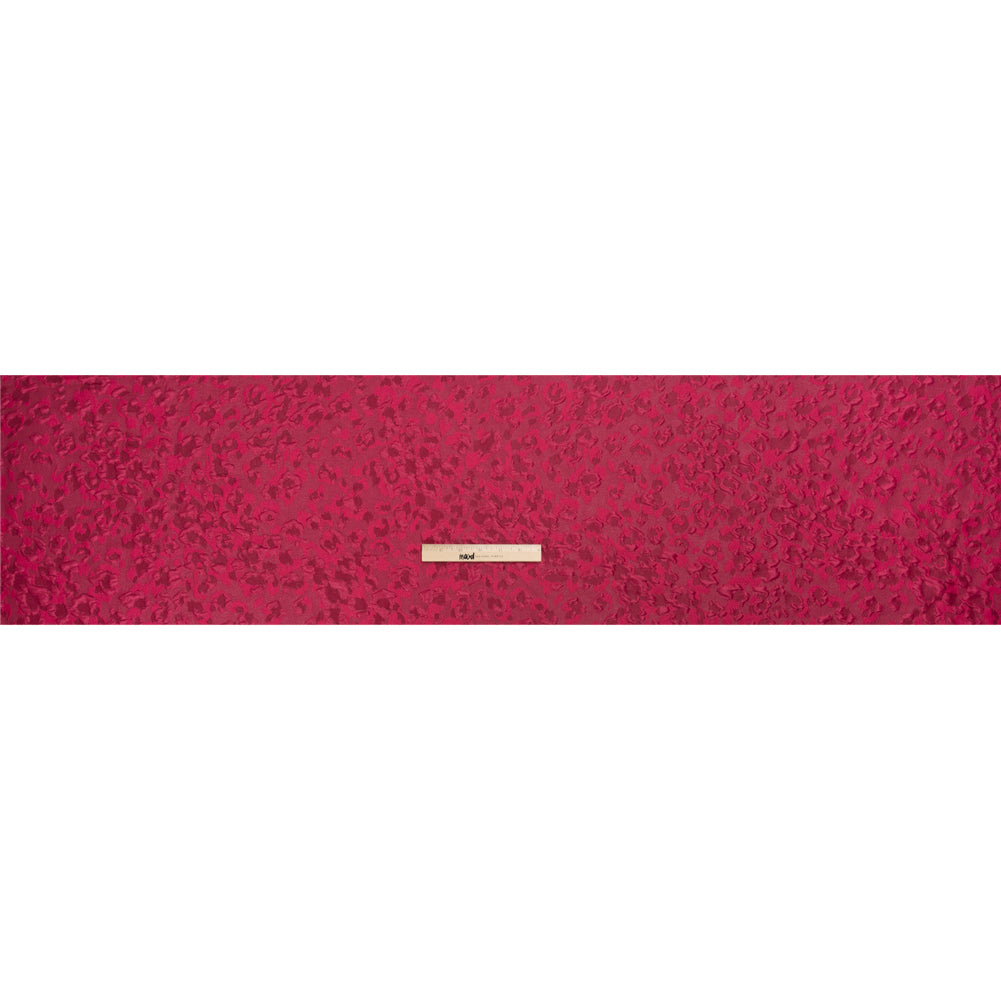 Luminous Fuchsia Wild Spots Lightweight Luxury Brocade - Drape