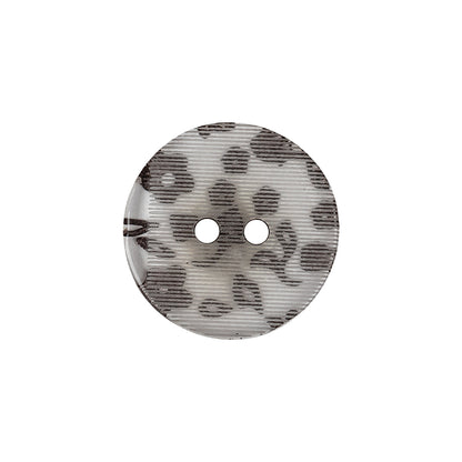 Clear Brown Plastic Button - 32L/20mm - Detail