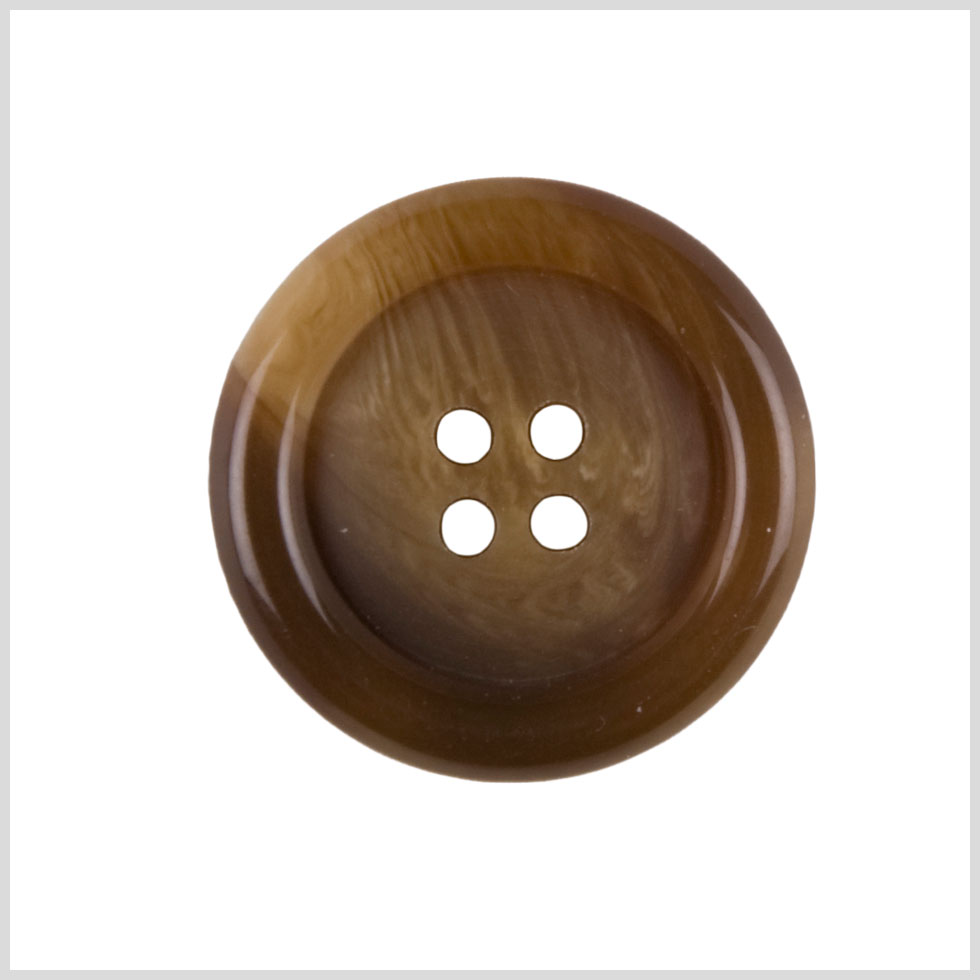 Light Brown Plastic Button - 28L/18mm