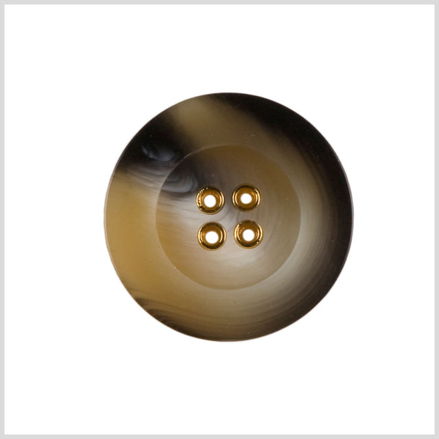 Brown Plastic Coat Button - 44L/28mm