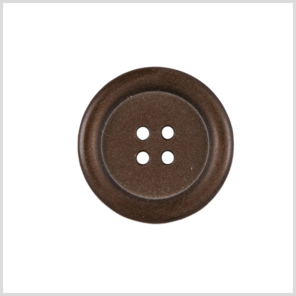 Brown Plastic Button - 36L/23mm