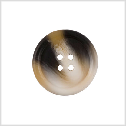 Ivory Brown Plastic Button - 40L/25mm