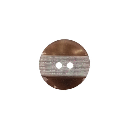 Brown Plastic Button - 24L/15mm
