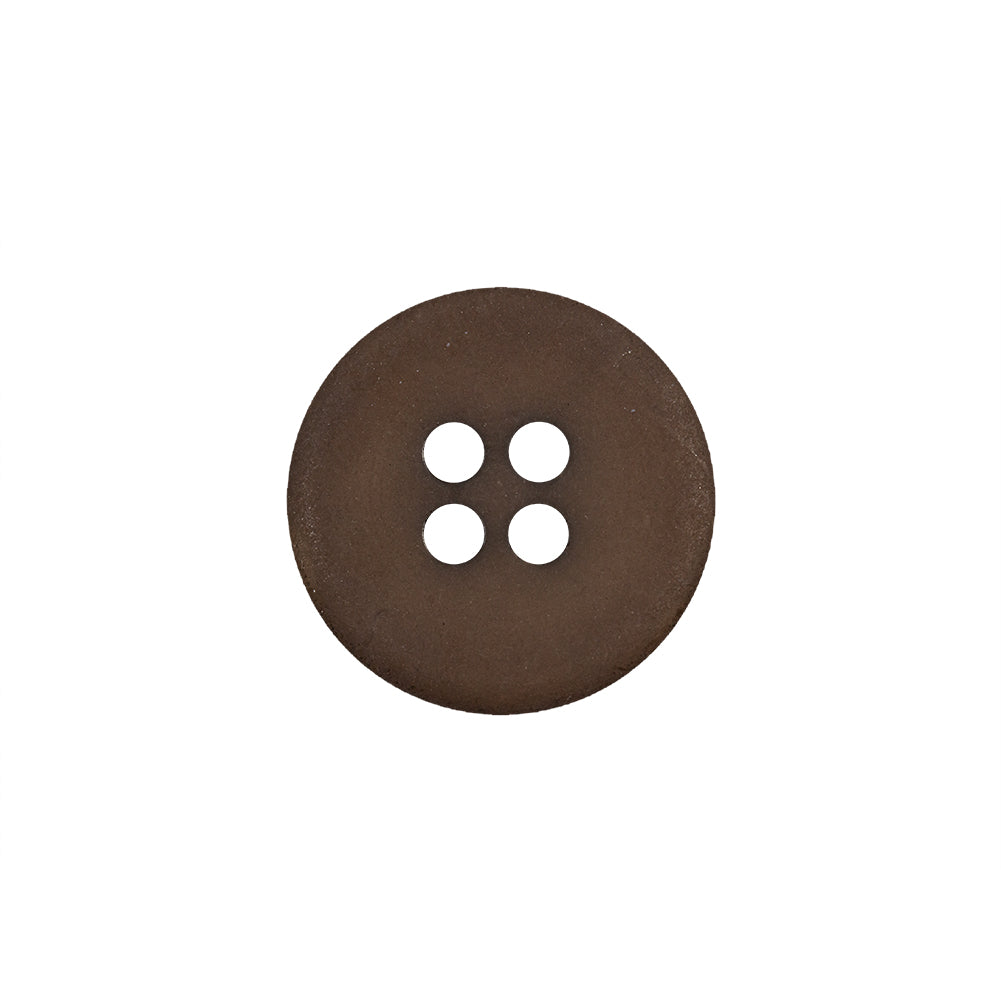 Dark Brown and Chestnut Reptile-Esque 4-Hole Button - 28L/18mm Detail