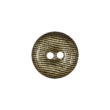 Black and Gold Iridescent Disco Two-Hole Button - 28L/18mm
