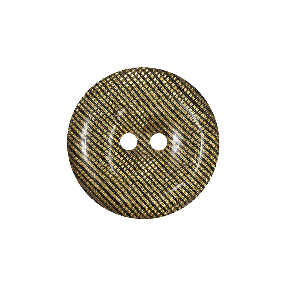 Black and Gold Iridescent Disco Two-Hole Button - 36L/23mm