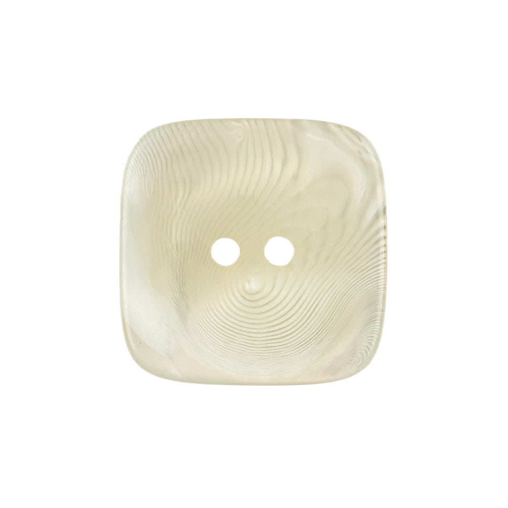 White Plastic Button - 42L/27mm - Detail