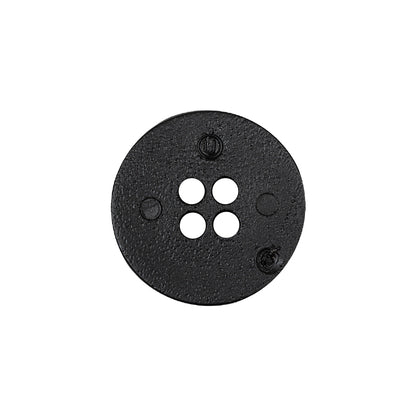 Gingerbread and Deep Charcoal Speckled Textured 4-Hole Molded Plastic Button - 32L/20mm Detail