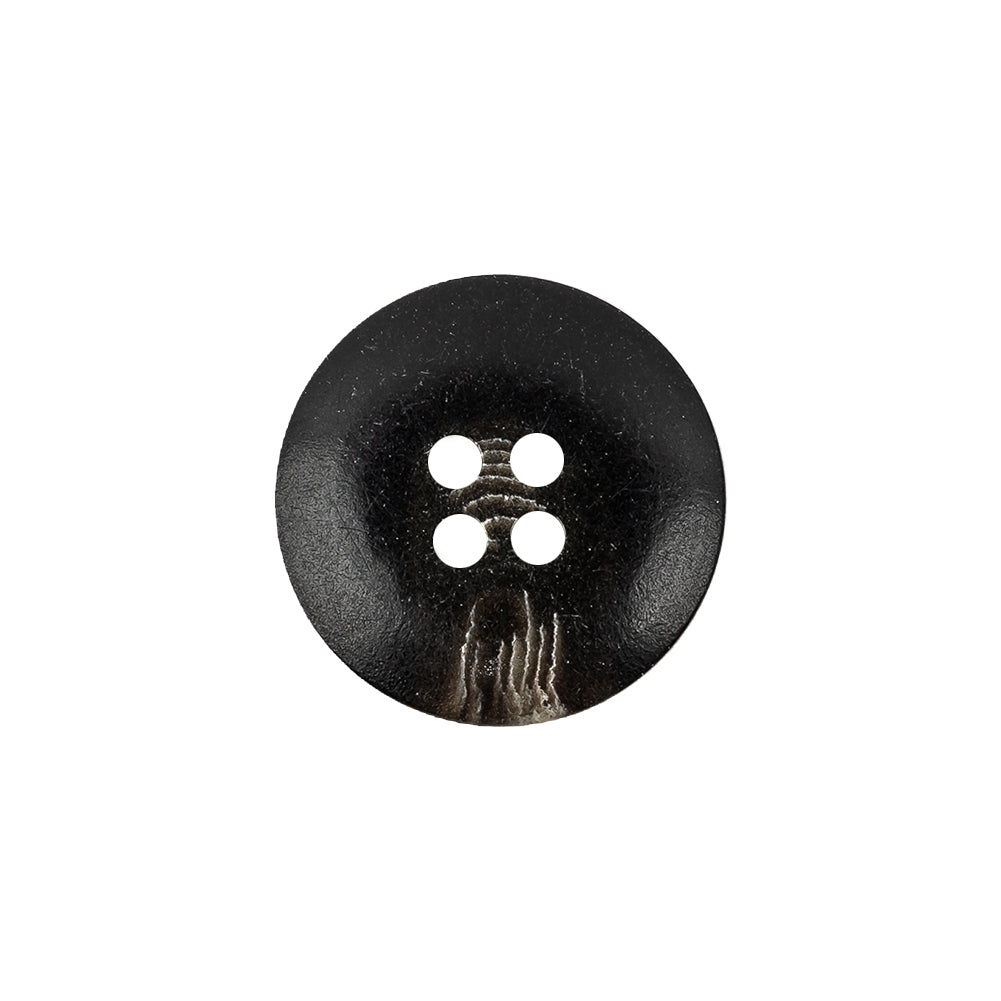 Brown and Beige Swirl 4-Hole Plastic Button - 30L/19mm Detail