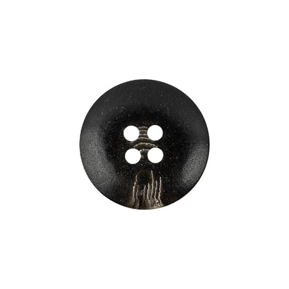 Brown and Beige Swirl 4-Hole Plastic Button - 30L/19mm Detail
