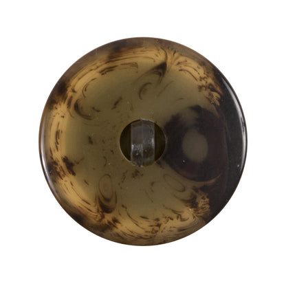 Green and Brown Plastic Shank Back Button - 44L/28mm Detail