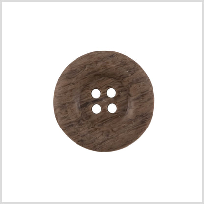Brown Wood Button - 36L/23mm