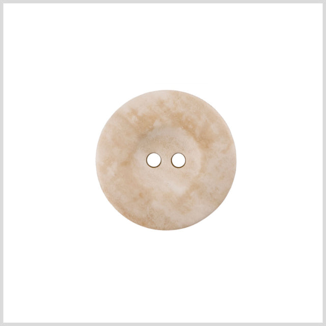 Plastic 2-Hole Button - 24L/15mm - Light Beige Distressed