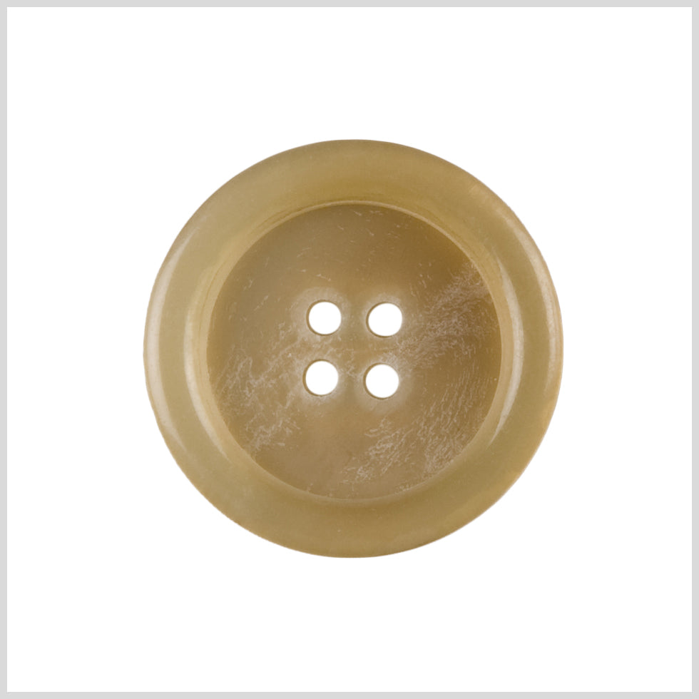 Beige Horn Coat Button - 44L/28mm