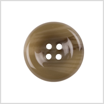 Plastic 4-Hole Button - 40L/25.5mm - Dark Beige and Brown Swirls