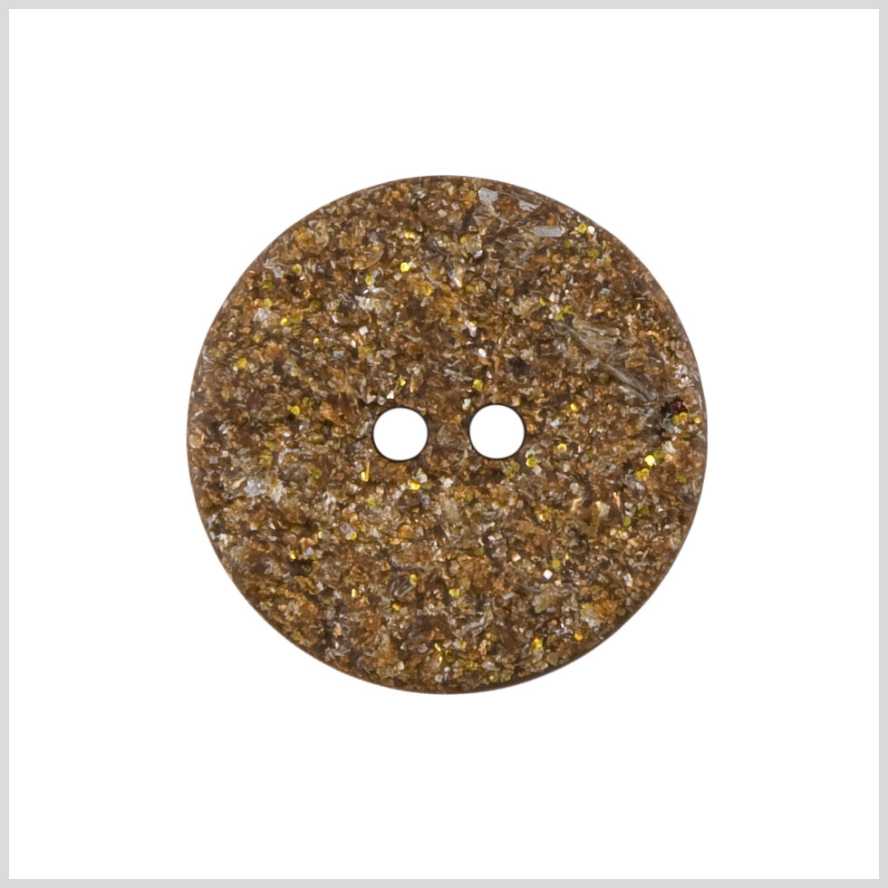 Gold Brown Textured Plastic Button - 44L/28mm