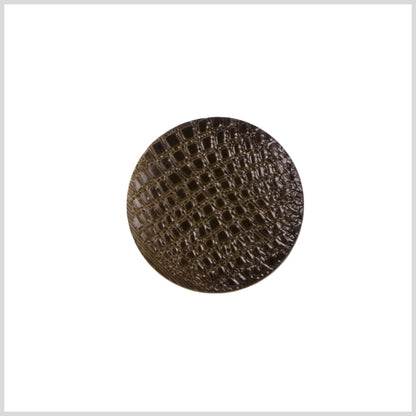 Brown Reptile Textured Plastic Shank Back Button - 32L/20mm