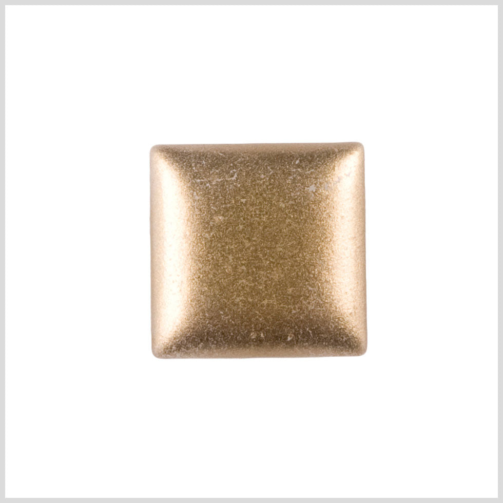 Square Plastic Shank Back Button - 24L/15mm - Gold