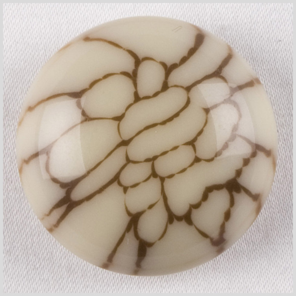 Ivory Plastic Button - 44L/28mm