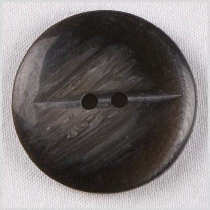 Plastic 2-Hole Button - 36L/23mm - Black-Brown and Gray Streaks