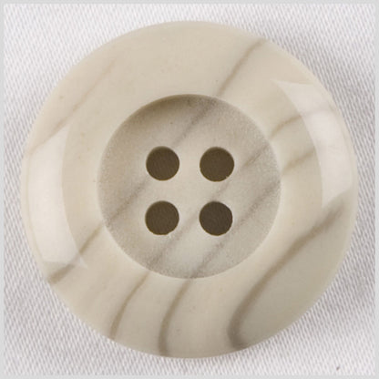 Ivory Plastic Button - 36L/23mm