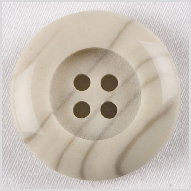 Ivory Plastic Button - 36L/23mm
