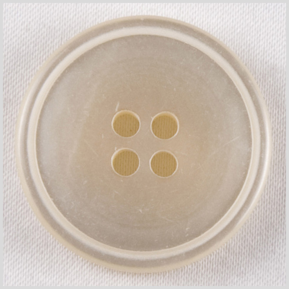 Ivory Plastic Button - 36L/23mm