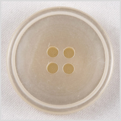 Ivory Plastic Button - 36L/23mm