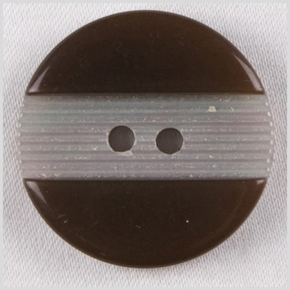 Brown Plastic Button - 28L/18MM